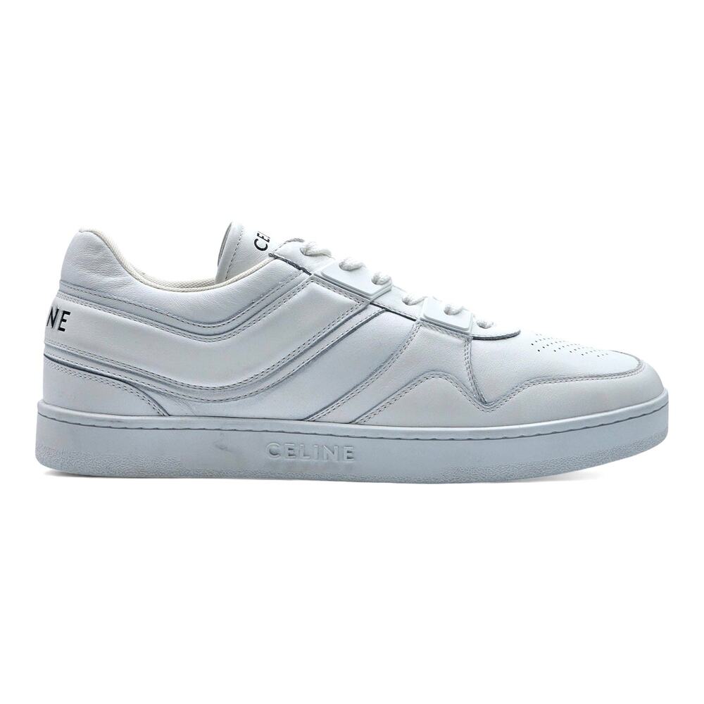 Celine Trainer Low Top Leather Sneakers in White size 44 $850 - Picture 3 of 11
